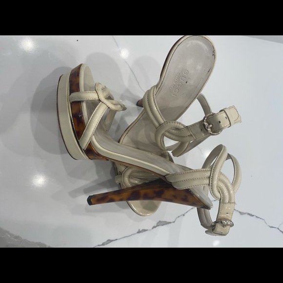 GUCCI platform tortoise shell sandals - Picture 4 of 7